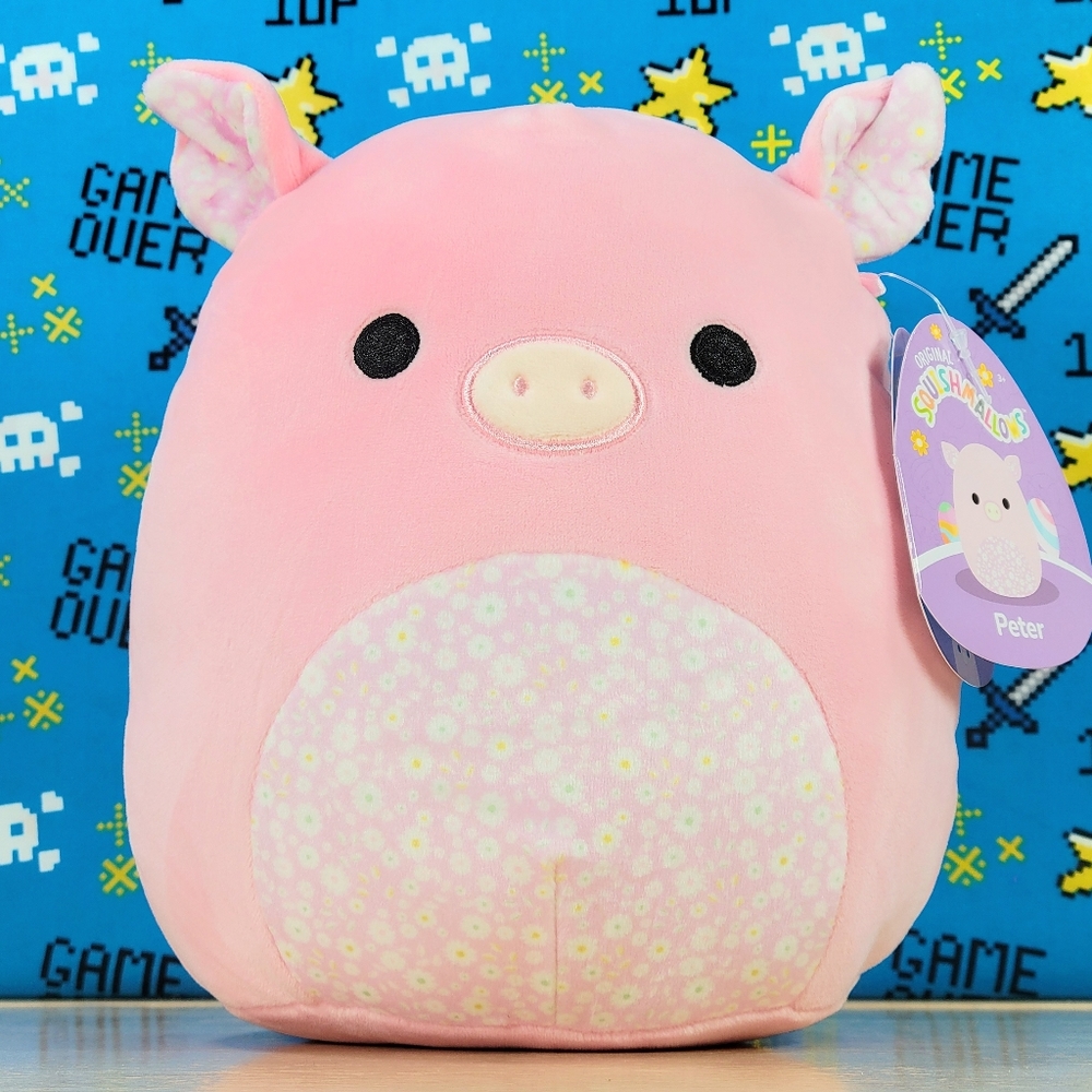 Squishmallow Peter the Pig w/ Floral Belly & Ears 8" Easter Holiday Plush NWT